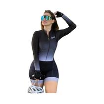 Conjunto De Ciclismo Feminino De Manga Longa Verão Design De Macaco Roupas De Trabalho XAMA Conjunto De Ciclismo Feminino De Manga Longa Verão Design De Macaco Roupas De Trabalho XAMA