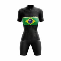 Conjunto de Ciclismo Feminino Espuma Brasil (TODOS) Way Conjunto de Ciclismo Feminino Espuma Brasil (TODOS) Way
