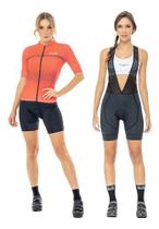 Conjunto de Ciclismo Feminino Strong Life Texture / Camisa + Bretelle