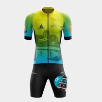 Conjunto de Ciclismo Masculino- Camisa Caminho da Fé PREMIUM e Bermuda GEL Conjunto de Ciclismo Masculino- Camisa Caminho da Fé PREMIUM e Bermuda GEL
