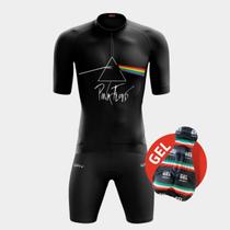 Conjunto de Ciclismo Masculino - Camisa Pink Floyd (PRO) e Bermuda GEL WAY