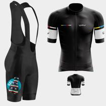 Conjunto de Ciclismo Masculino- Camisa PREMIUM e Bretelle GEL (Vários Modelos)