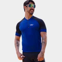 Conjunto de Ciclismo Masculino- Camisa Way Fresh Azul Royal e Bermuda Espuma