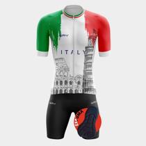 Conjunto de Ciclismo TR4 PREMIUM- Camisa Torre de Pisa e Bermuda de Espuma (Way)