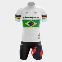 Conjunto de Ciclismo Way PREMIUM- Camisa Champion Brasil e Bermuda de Espuma (Way) Conjunto de Ciclismo Way PREMIUM- Camisa Champion Brasil e Bermuda de Espuma (Way)