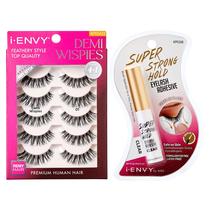 Conjunto de cílios postiços i-Envy Demi Wispies Natural, 5 pares Conjunto de cílios postiços i-Envy Demi Wispies Natural, 5 pares