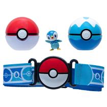 Conjunto de cintos Pokémon Clip 'N' Go Poke Ball & Dive Ball com piplup