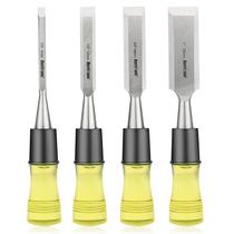 Conjunto de cinzel de madeira HURRICANE, 4 peças, aço CR-V, borda chanfrada