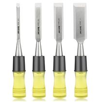 Conjunto de cinzel de madeira HURRICANE CR-V Steel Chanfred Edge Lâminas