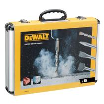 Conjunto de Cinzel e Furadeira DEWALT SDS Plus (15 Peças) com Estojo - DT967