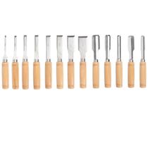 Conjunto de cinzel para carpintaria de 13 peças com alças de madeira de faia Conjunto de cinzel para carpintaria de 13 peças com alças de madeira de faia