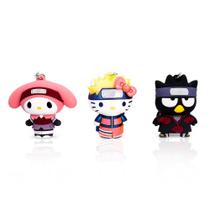 Conjunto de clipes de bolsa Monogram Hello Kitty x Naruto Shippuden, 3 peças