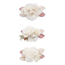 Conjunto de clipes de cabelo cherrboll, 3 peças de presente floral para bebês e meninas