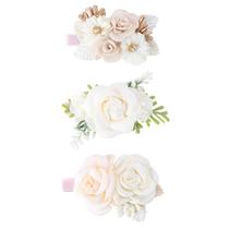 Conjunto de clipes de cabelo com flores, 3 peças de flores Cherrboll Floral para meninas