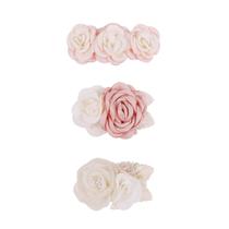 Conjunto de clipes de cabelo com flores Cherrboll, 3 peças florais para bebês