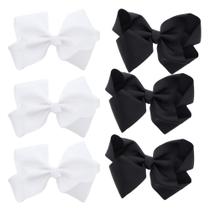 Conjunto de clipes de cabelo Motique Accessories Grosgrain Bow 6 unidades
