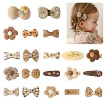 Conjunto de clipes de cabelo para bebês, 20 unidades, panpinmama, pequenos laços de 5 cm