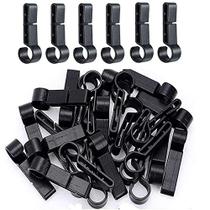 Conjunto de clipes de capacete, 20 peças de plástico leve preto ao ar livre