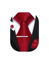 Conjunto de clipes de gravata YOHOWA, xadrez, vermelho, preto, bolso de seda, quadrado, masculino Conjunto de clipes de gravata YOHOWA, xadrez, vermelho, preto, bolso de seda, quadrado, masculino
