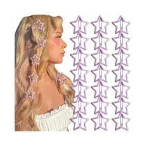 Conjunto De Clips De Cabelo Estrela Sólida Coloridos Mistos Y2K BB 20/30/50/70 Peças Acessórios De