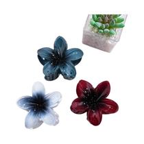 Conjunto De Clips De Cabelo Florais De Verão Para Mulheres E Meninas, 3 Peças, Acessórios De Praia