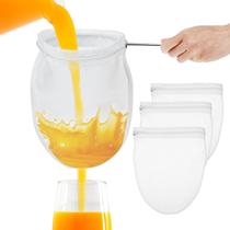 Conjunto de coadores de suco Bremorou Ultra Fine Mesh com suporte de 3 peças Conjunto de coadores de suco Bremorou Ultra Fine Mesh com suporte de 3 peças