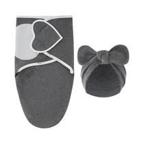 Conjunto De Cobertor De Algodão Unissex Para Recém-Nascidos Com Chapéu De Laço Para Hospital