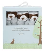 Conjunto de cobertores Angel Dear Grey Raccoon Pair e uma peça de reposição