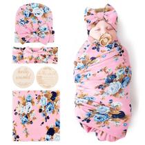 Conjunto de cobertores de recepção DRESHOW BQUBO Baby Girl com acessórios