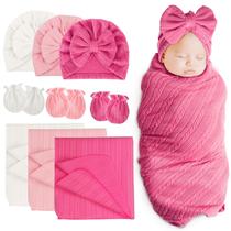 Conjunto de cobertores DRESHOW BQUBO Newborn 3 peças de chapéu e luvas 83x78cm