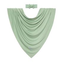 Conjunto de Cobertores e Bandanas Swaddle Posh Peanut para Bebê - Coleção Sage
