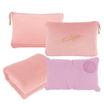 Conjunto de cobertores e travesseiros de viagem CLEXION 300 GSM de lã macia