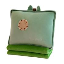 Conjunto de cobertores e travesseiros de viagem Rikyo 15 Stuffed Fruit Green