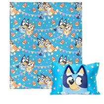 Conjunto de cobertores e travesseiros Northwest Bluey Party Pups