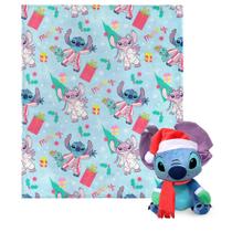 Conjunto de cobertores Northwest Lilo & Stitch Holiday Jammies 40x50 polegadas