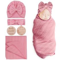 Conjunto de cobertores para bebês DRESHOW 80x90 cm para meninas, 4 peças