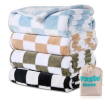Conjunto de cobertores para bebês Yagle Mate 4 peças quadriculadas 76x102 cm
