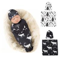 Conjunto de cobertores Swaddle Galabloomer Newborn com gorro Baby Boy