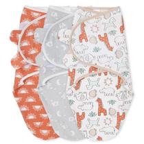 Conjunto de cobertores Swaddle The Peanutshell Baby Boy 0-6 m de algodão