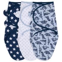 Conjunto de Cobertores Swaddle The Peanutshell para Bebê - Algodão Azul