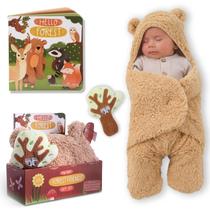 Conjunto de cobertores Swaddle Tickle & Main Bear com itens essenciais para recém-nascidos Conjunto de cobertores Swaddle Tickle & Main Bear com itens essenciais para recém-nascidos