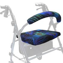 Conjunto de cobertura de assento e encosto Rollator Crutcheze Peacock Conjunto de cobertura de assento e encosto Rollator Crutcheze Peacock