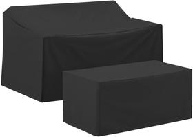 Conjunto de cobertura de móveis de pátio Crosley Waterproof Black