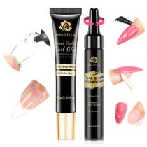 Conjunto de cola e removedor de unhas UNA GELLA Lamp-Free 10 mL e 12 mL