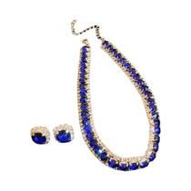 Conjunto De Colar Choker De Cristal Verde Com Brincos Para Mulheres, Joias De Moda Para Casamentos E