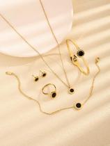Conjunto De Colar Com Palavra Romana De Luxo Para Meninas, Joia Com Pingente De Corrente De