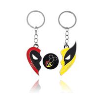 Conjunto De Colar Com Pingente De Coração Dividido Unissex Deadpool Wolverine, Presente De Joias