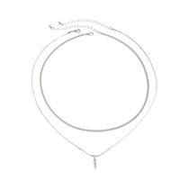 Conjunto De Colar Com Pingente De Rebites Estilo Punk Hip Hop Masculino, Corrente Fina De Elos De