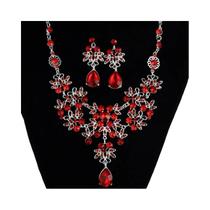Conjunto De Colar E Brincos De Casamento Com Design De Gota De Água, Acessórios De Joias Conjunto De Colar E Brincos De Casamento Com Design De Gota De Água, Acessórios De Joias