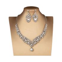 Conjunto De Colar E Brincos De Cristal AB Colorido Para Noivas, Bijuteria Para Casamento E Festas - TUANMING